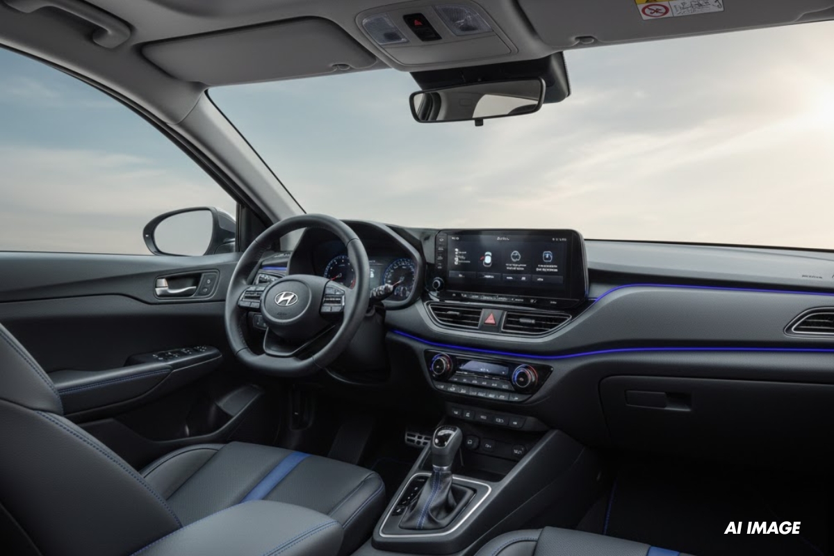 Hyundai Verna Facelift Interiors Spied .