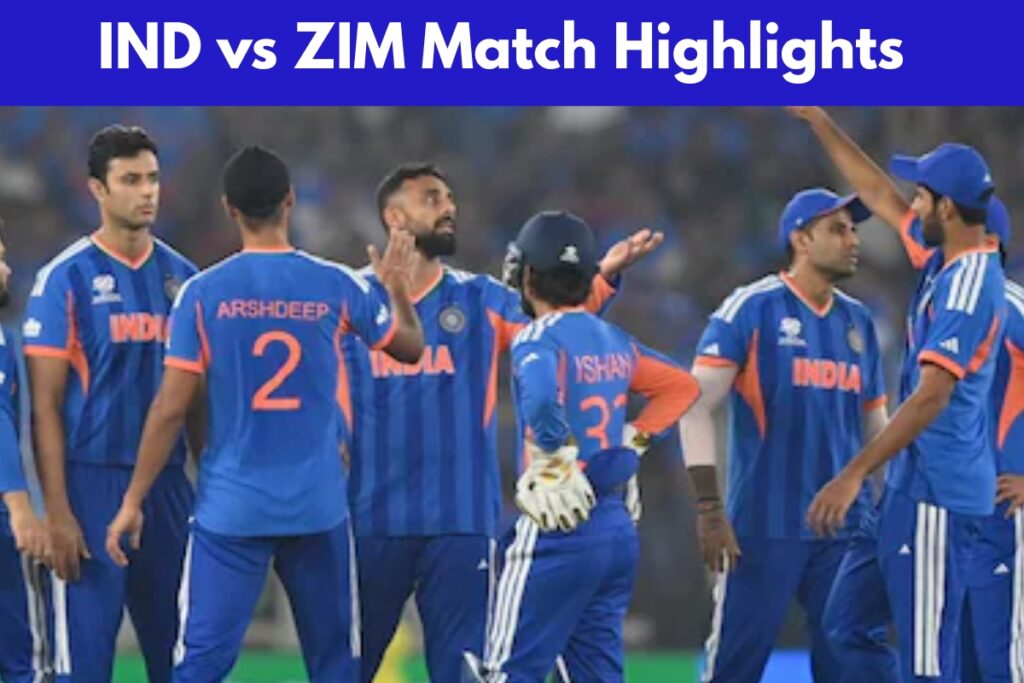 IND vs ZIM Match Highlights