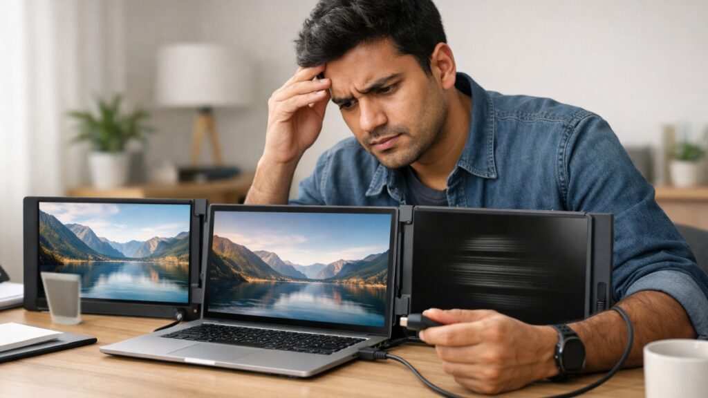 Portable Laptop Screen Extender काम नहीं कर रहा